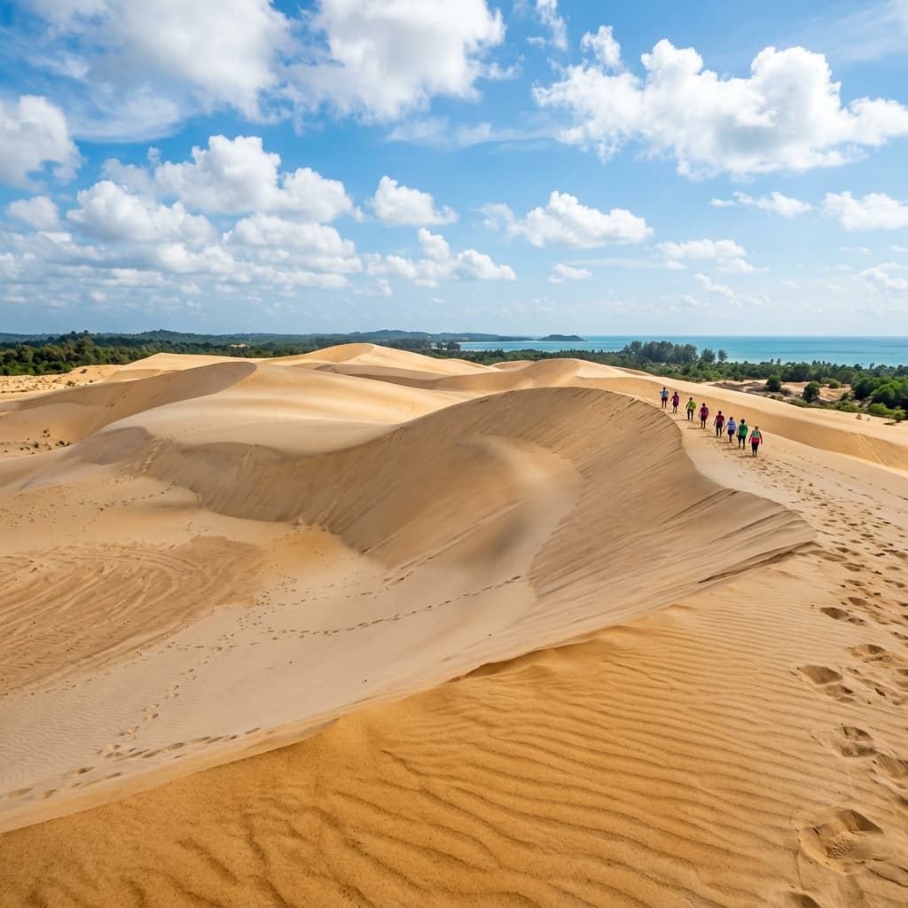 Sand Dunes desert landscape in Bintan Island Indonesia